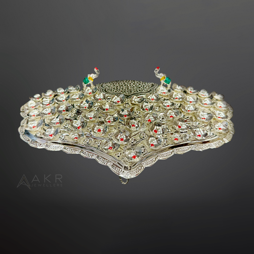 108 Red Dot silver Flowers