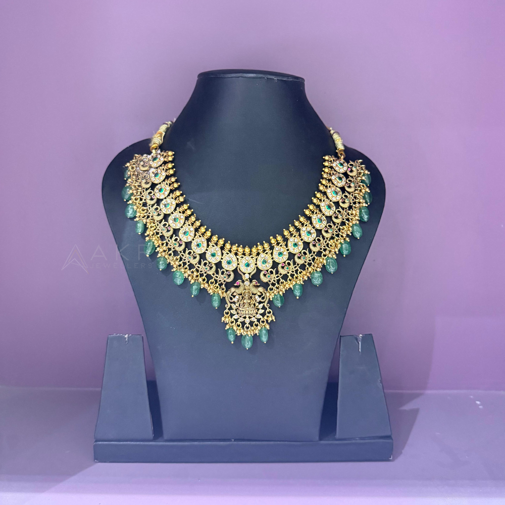 Lakshmi Devi Peacock Necklace