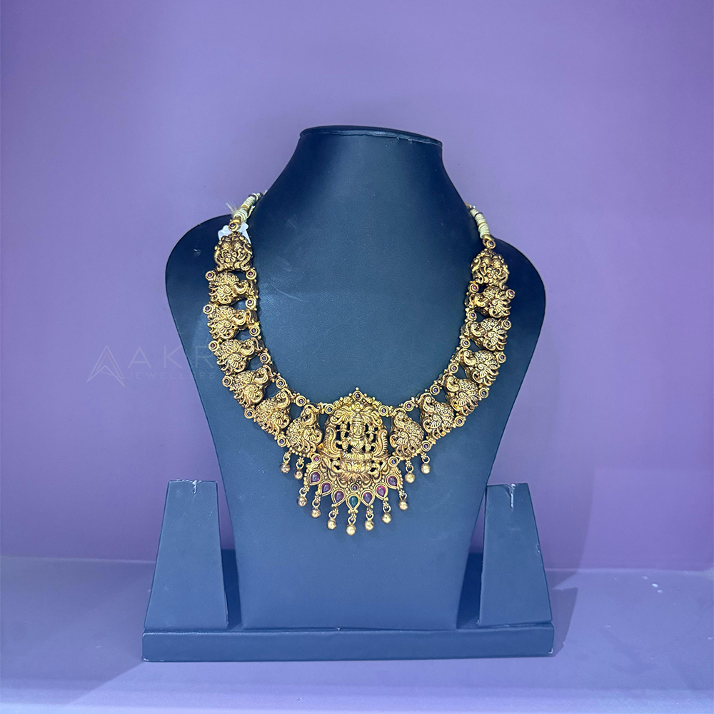 Multi-Swan Lakshmi Pendant Necklace