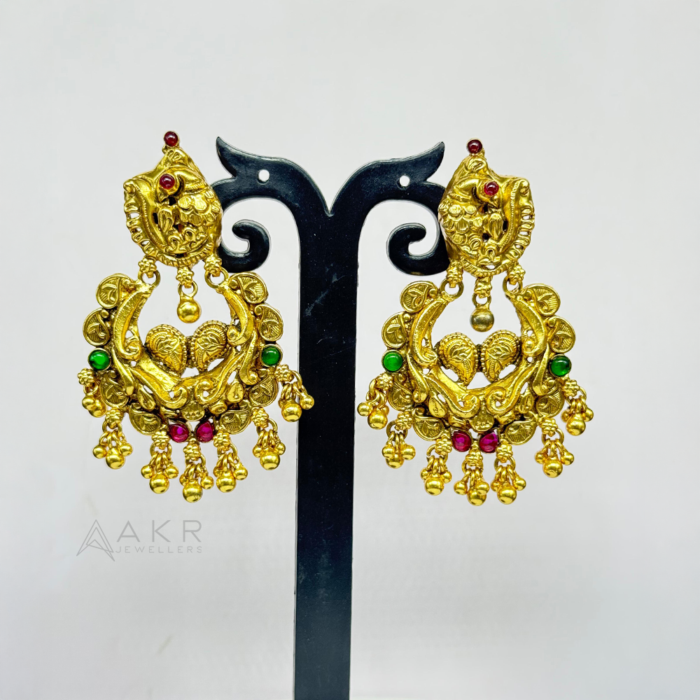 Antique Peacock Chandbali