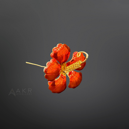 Silver Mandara Flower with Gold Coating
