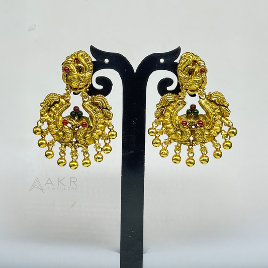 Antique Peacock Chandbali