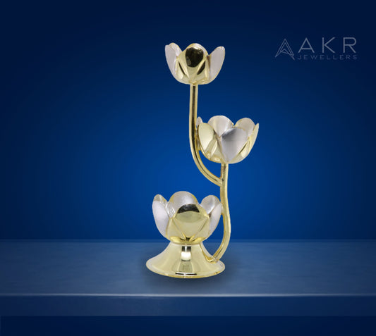 Ganga Jamuna Silver with Gold Coating Stand