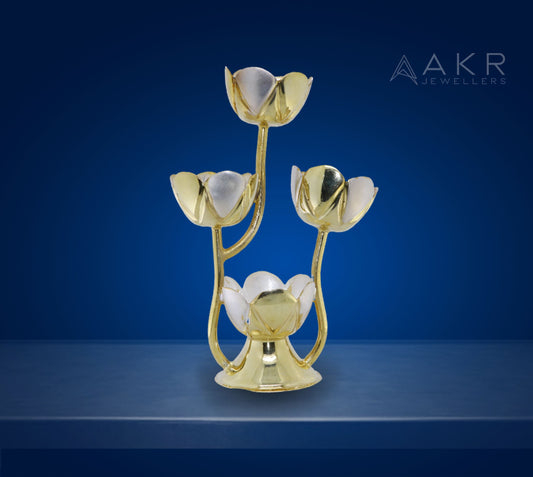 Ganga Jamuna Silver with gold coating stand