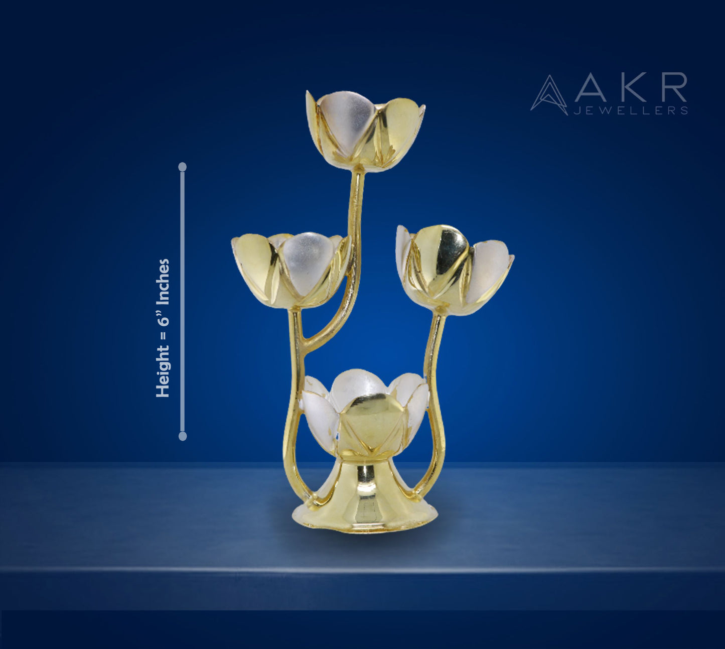 Ganga Jamuna Silver with gold coating stand