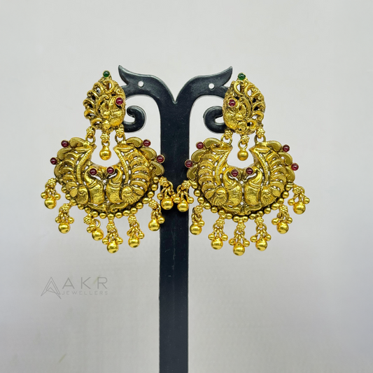 Antique Peacock Chandbali