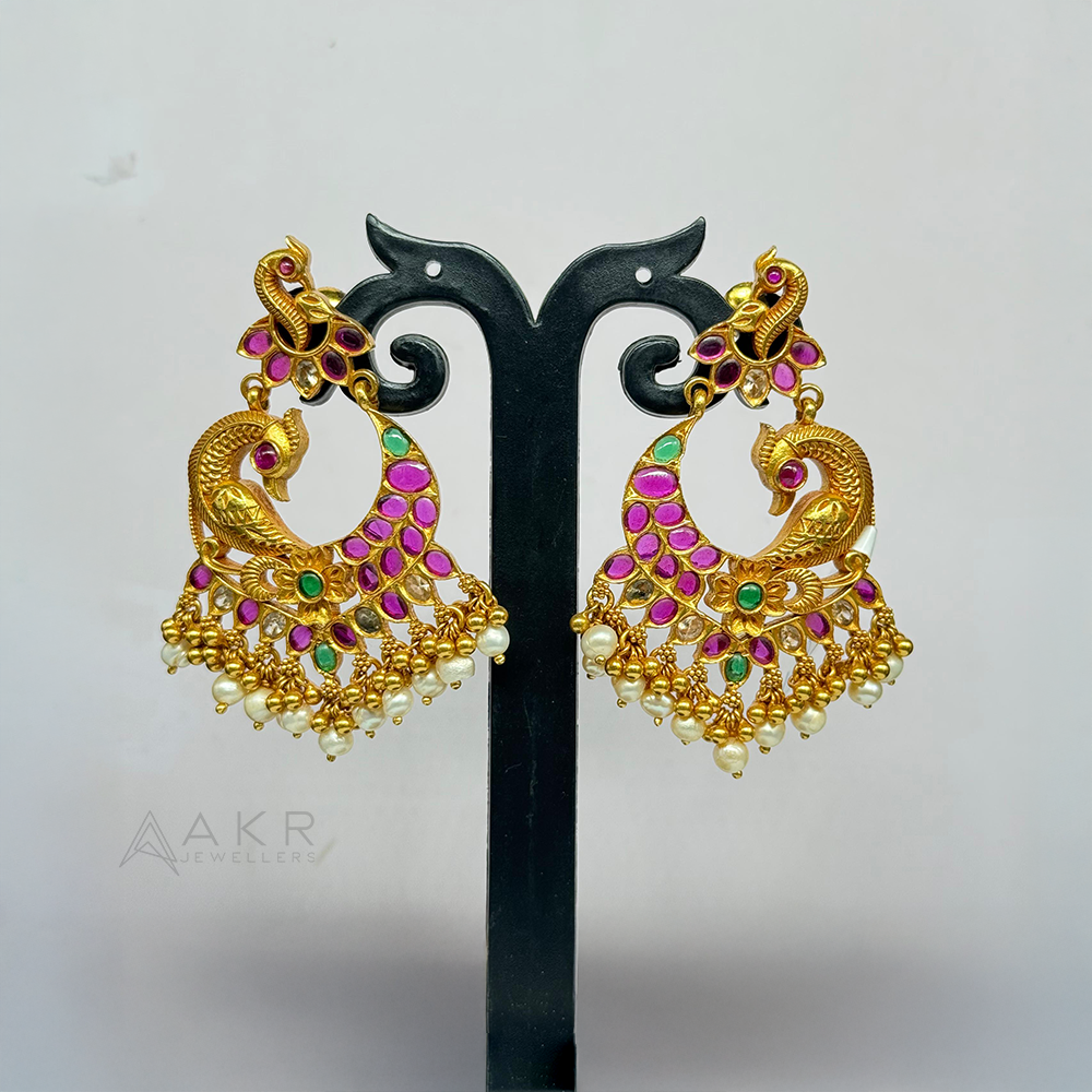 Antique Peacock Chandbali