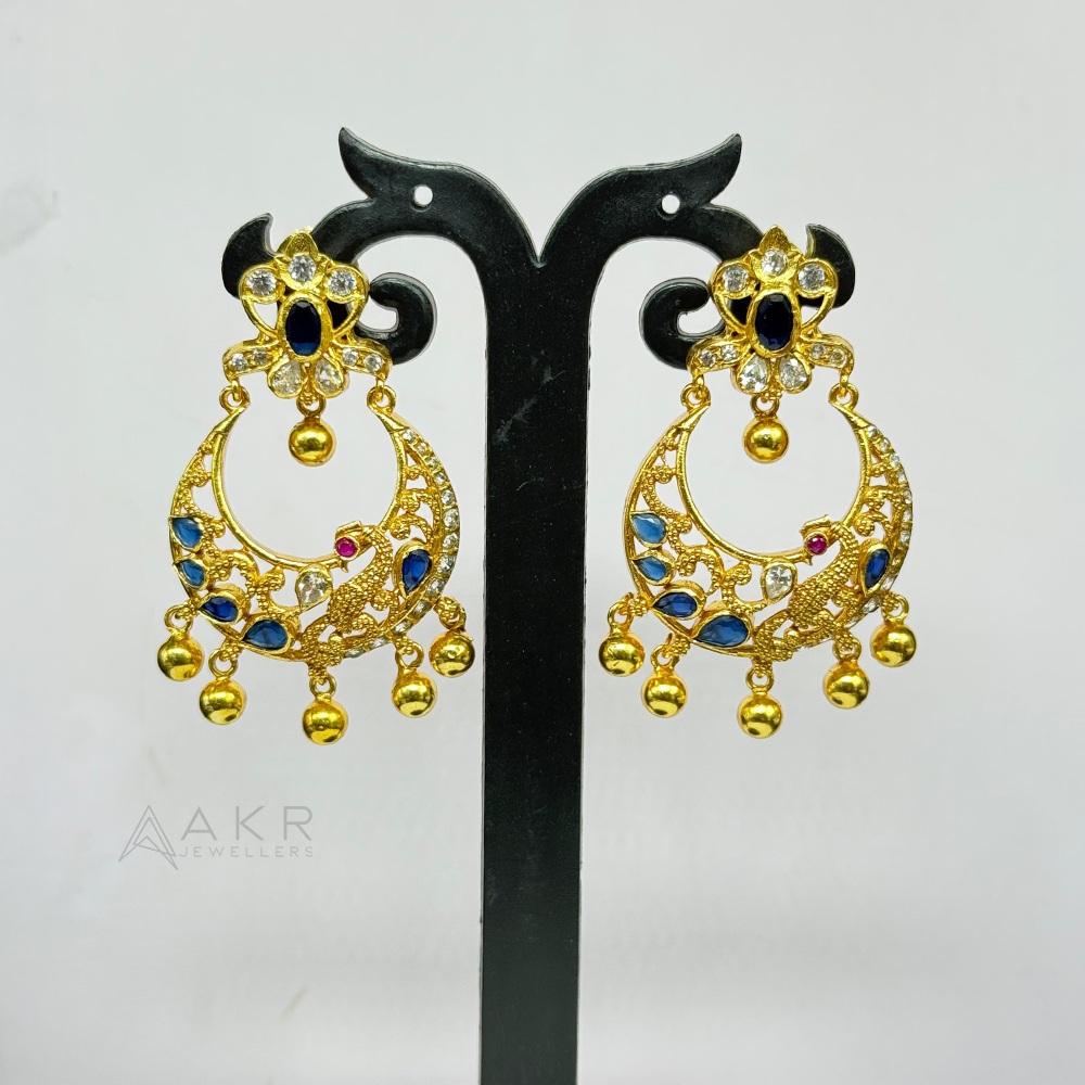 Antique Peacock Chandbali