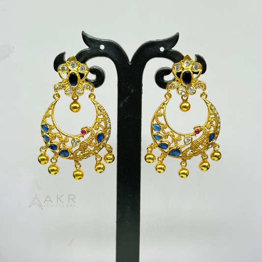 Antique Peacock Chandbali
